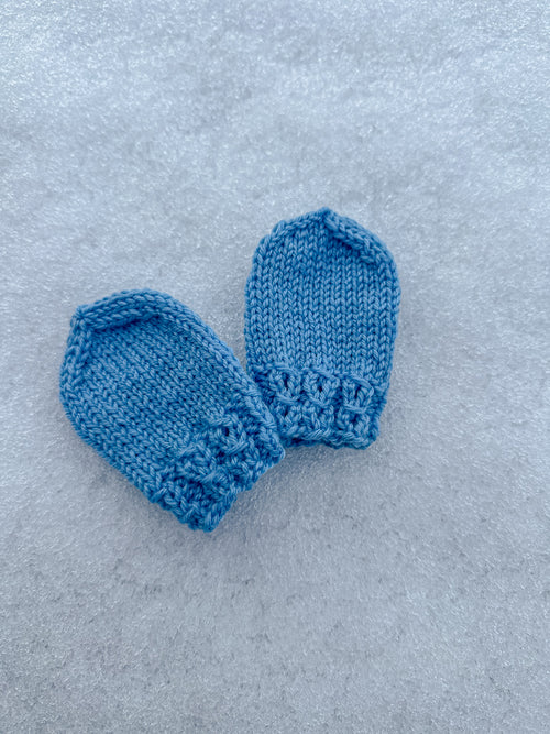 Bestemors flettevott til baby, uten tommel- oppskrift