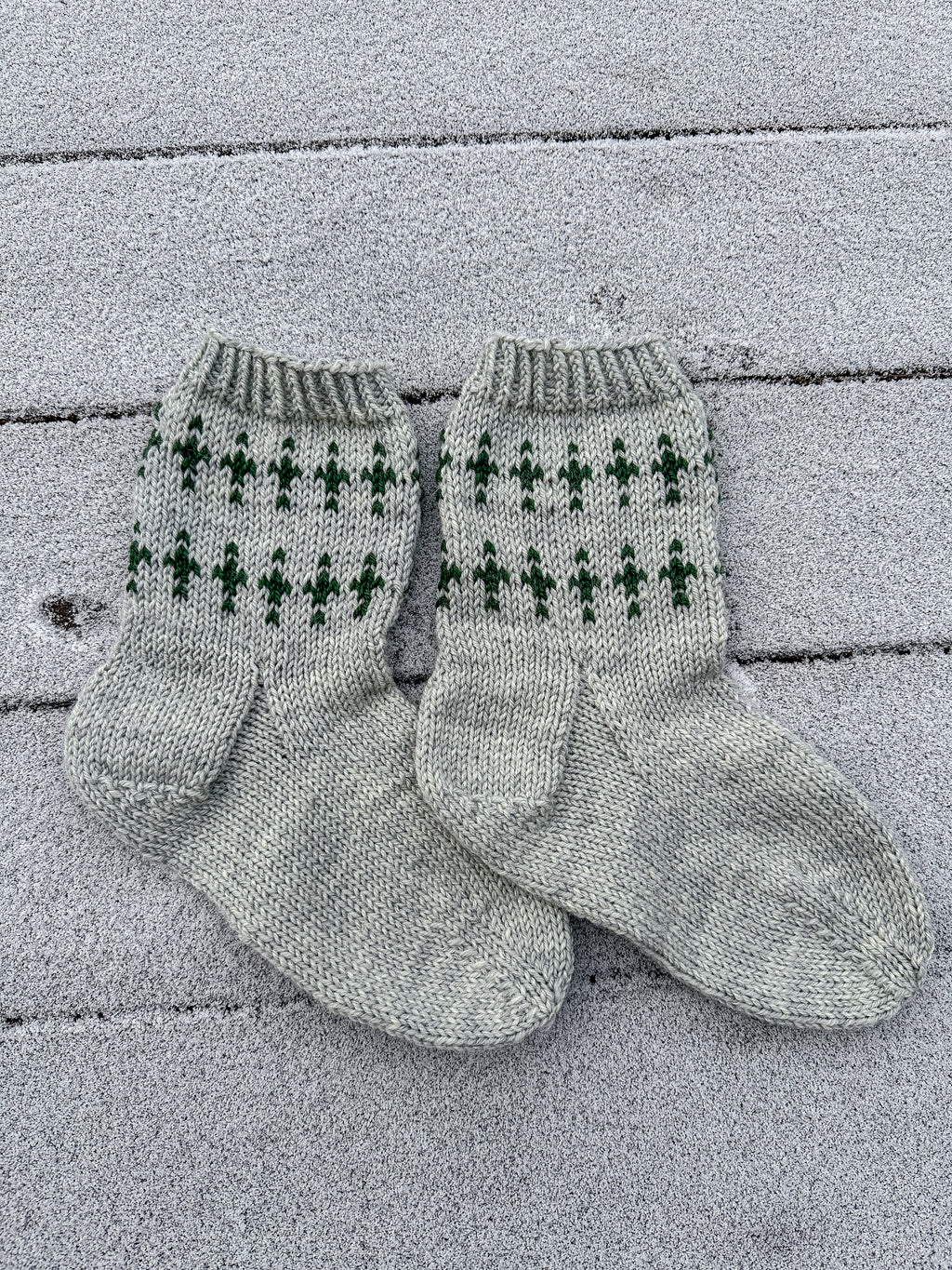 Bestemors enkle mønstersokk- oppskrift